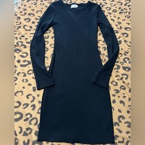Universal Thread black bodycon rib knit mini dress size xs